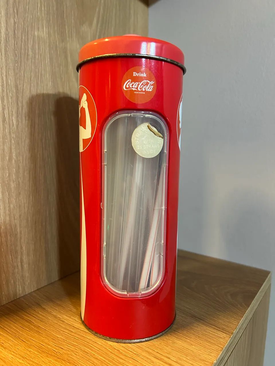 Porta-canudos Coca-Cola 22 cm x 8 cm de diâmetro  - Foto 5