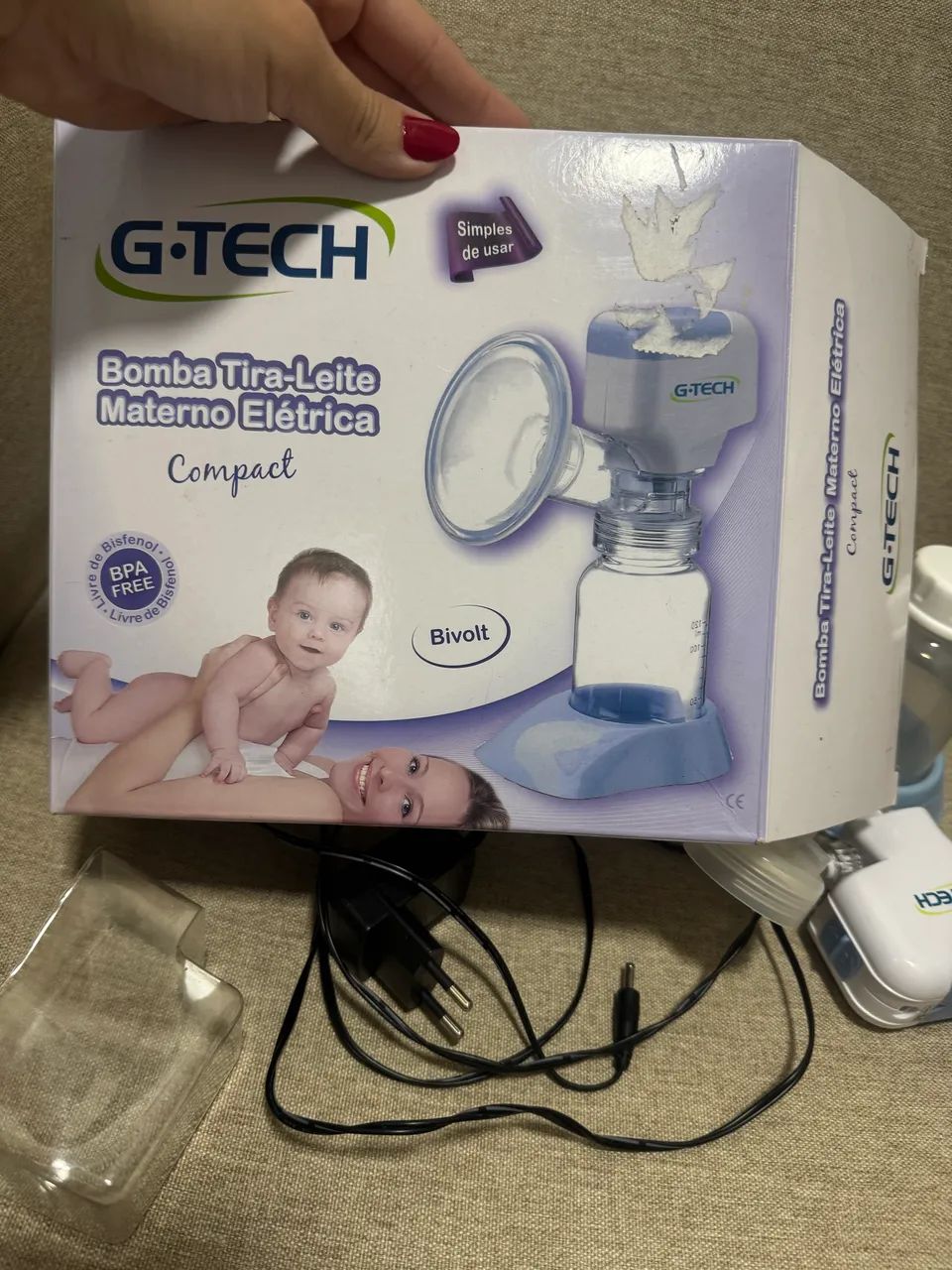 Bomba Tirar Leite Materno Elétrica G-Tech Compact