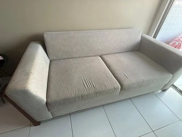 Sofá de Linho 3 Lugares - Seminovo - Foto 4
