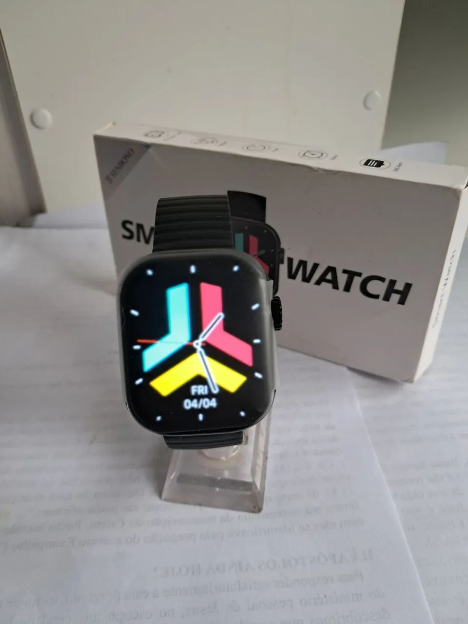 Smartwatch-Senbono cor-Black/Gold+tela 2.01 inch bluetooth 5.1