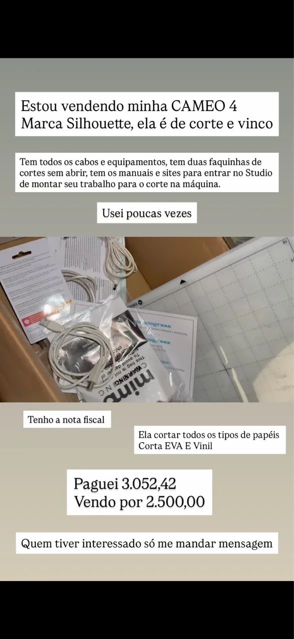 Plotter De Corte Branco Silhouette Cameo 4 - Foto 2