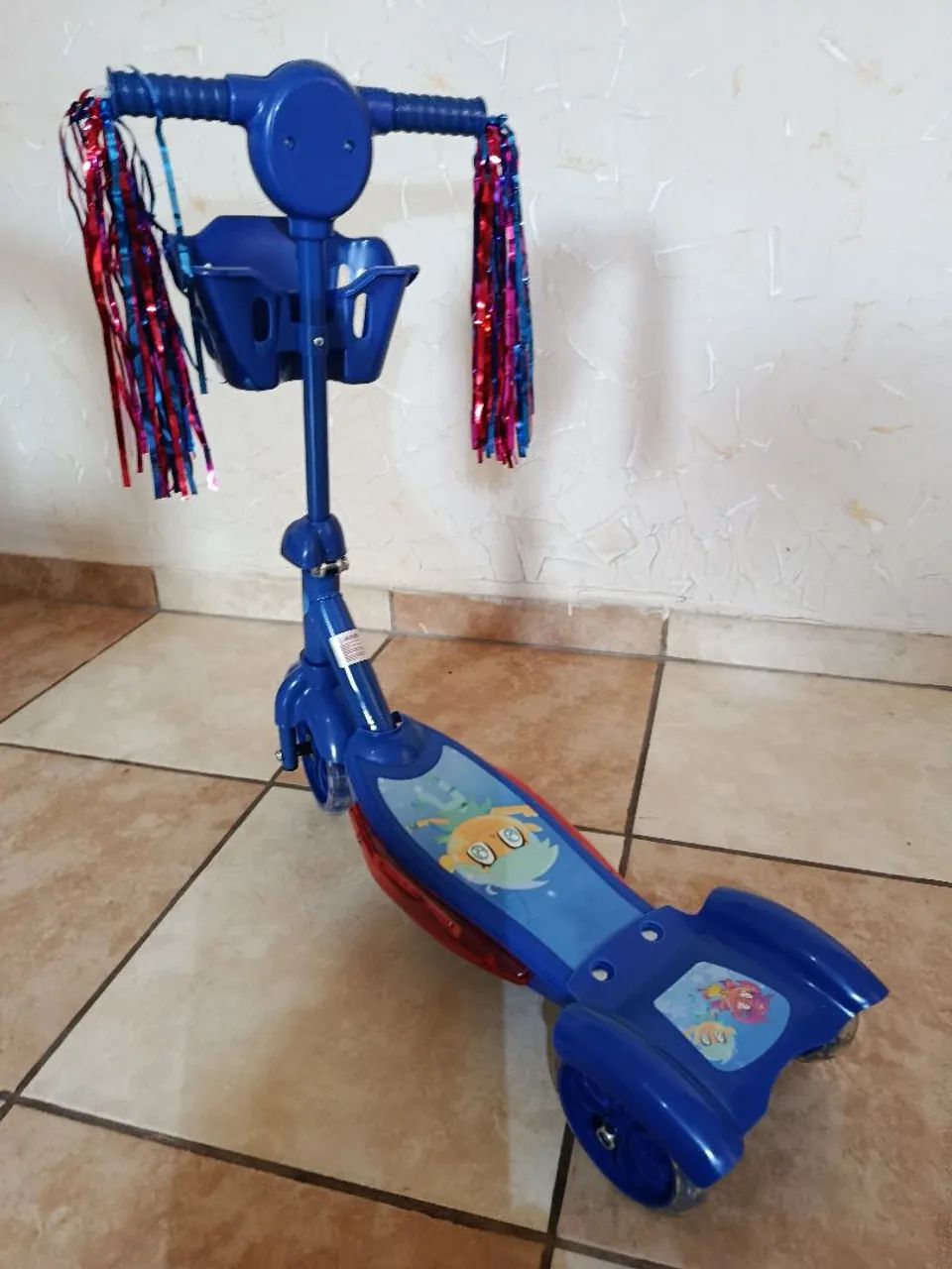 Patinete infantil azul 3 rodas  - Foto 4