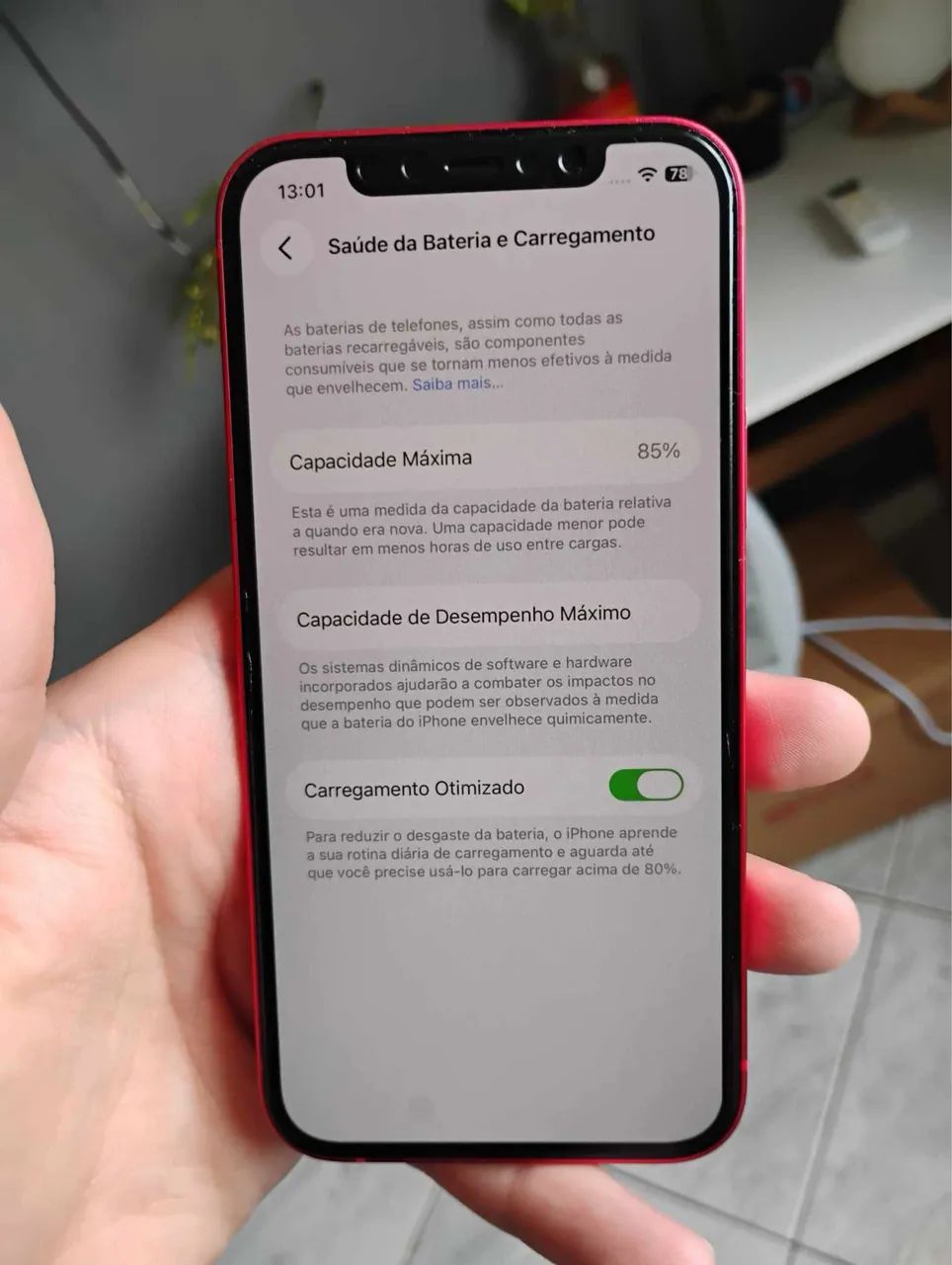 Vendo iPhone 12 64 giga de armazenamento vermelho todo original