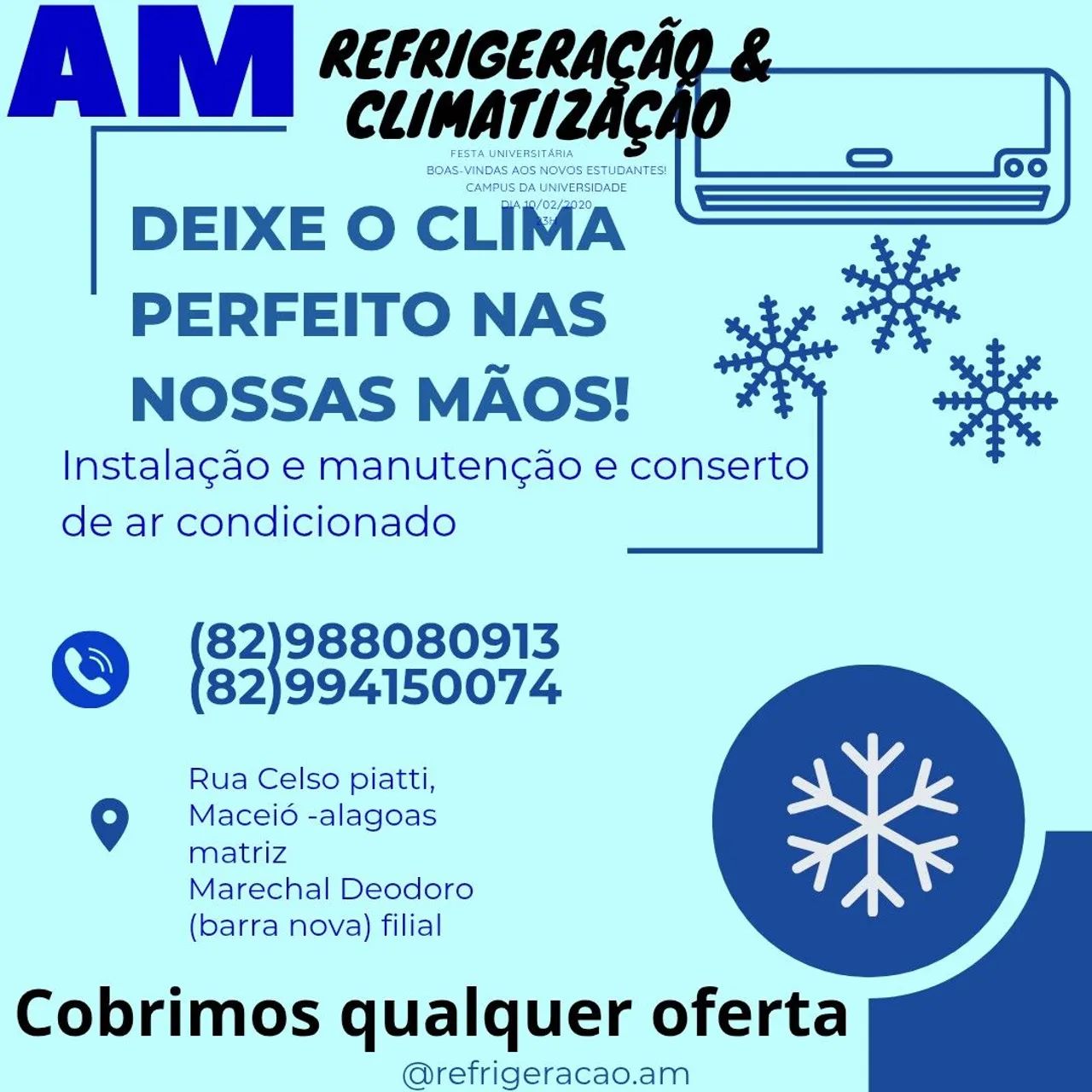 Serviços em climatização e refrigeração 