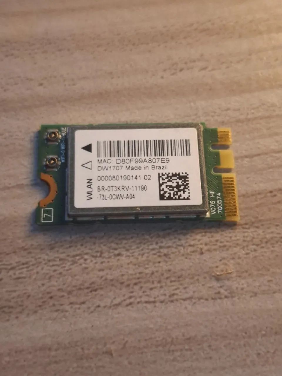 Placa De Rede Wi-Fi + Bluetooth Notebook Dell DW1707 QCNFA335 M.2 - Foto 2