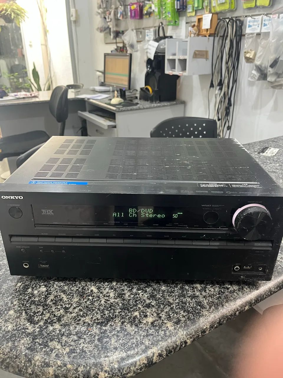 Receiver onkyo tx-nr609 com defeito 