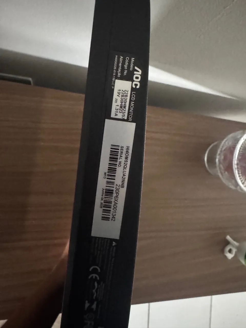 monitor é um AOC 22B30HM23, de 21,5 polegadas - Foto 4