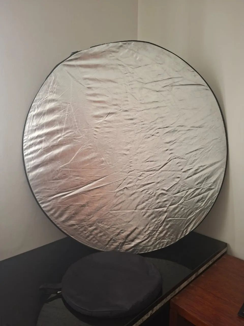 Rebatedor Luz 105cm, grande, 5 em 1 p/ fotos - Difusor, Defletor, Refletor - Foto 2