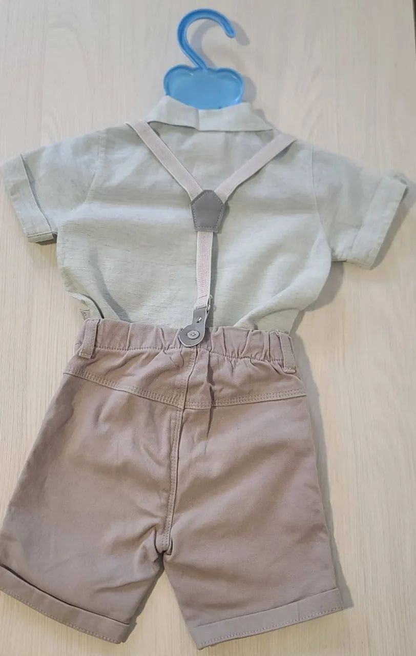 CONJUNTO COM CAMISA MANGA CURTA E SUSPENSÓRIO PARAISO - Foto 2