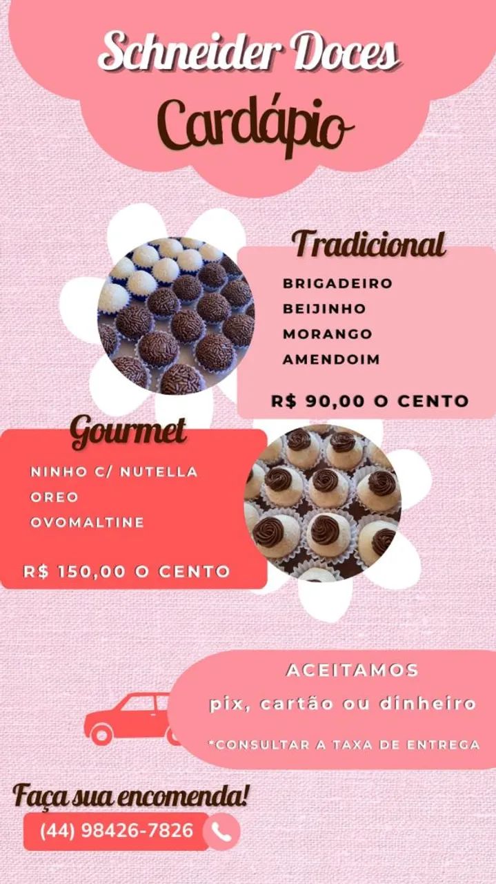 Docinhos para aniversários 