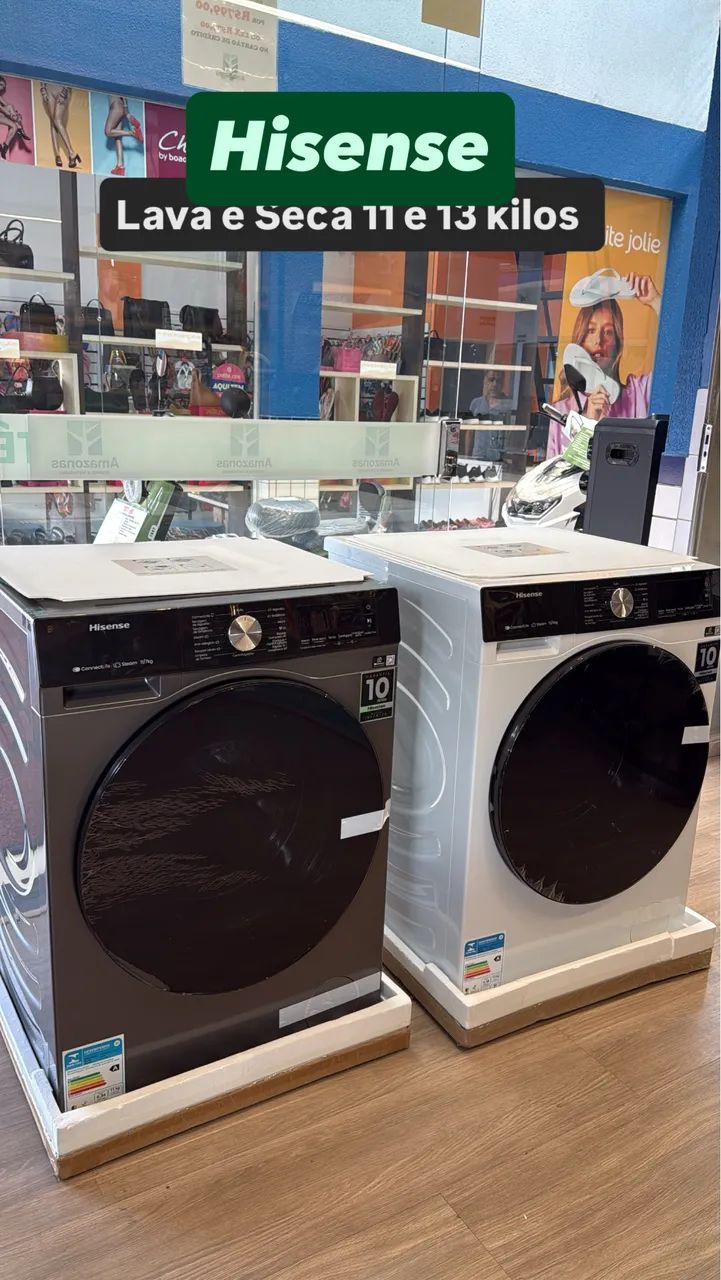  Lavar e Seca Hisense 11kg e 13 kilos WD 3s1143bt2  NOVAS  - Foto 6