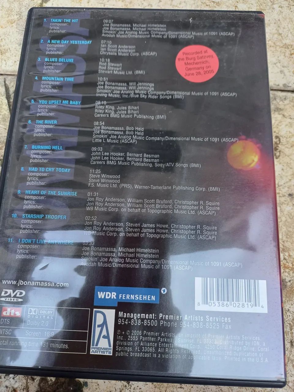 DVD Joe Bonamassa Live at Rockpalast - Foto 2