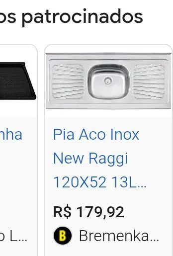 Balcão e pia inox semi novos. 