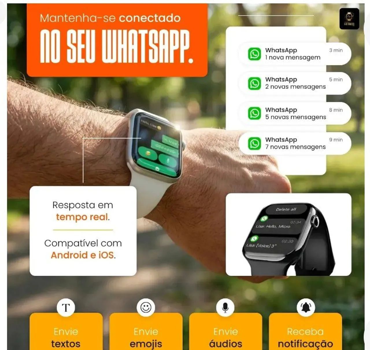 Relógio Smartwatch 1 mês de uso - Foto 4