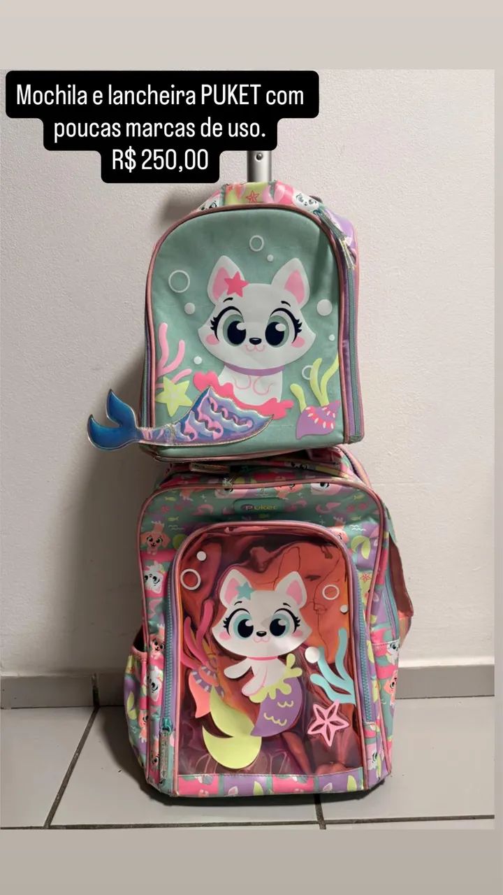 Vendo mochila e lancheira escolar 