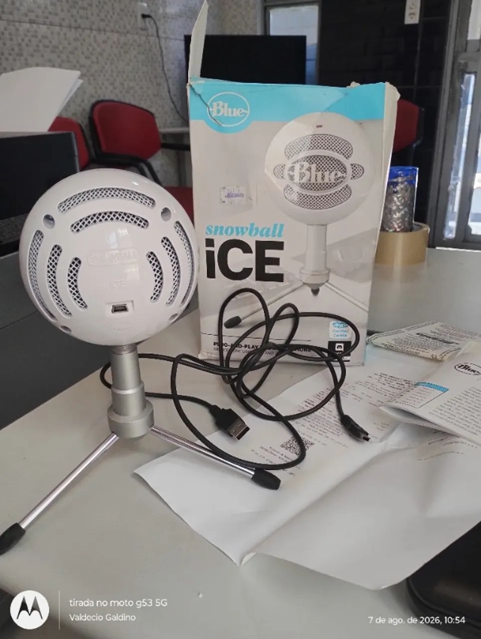 Microfone Blue Snowball iCE, cápsula condensador - Foto 3