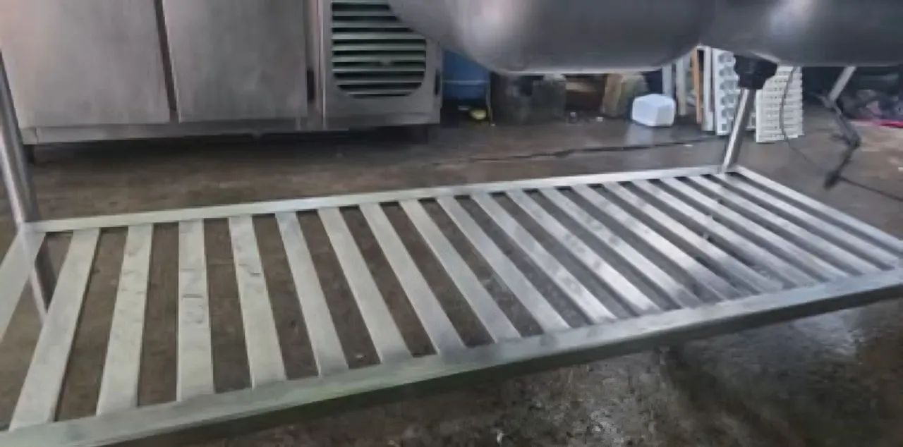 Pia inox com duas cubas para restaurante - Foto 4