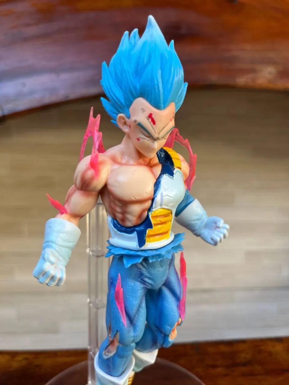 Action Figure Dragon Ball - Vegeta SJJ Blue 20cm Com Base Aérea - Foto 2