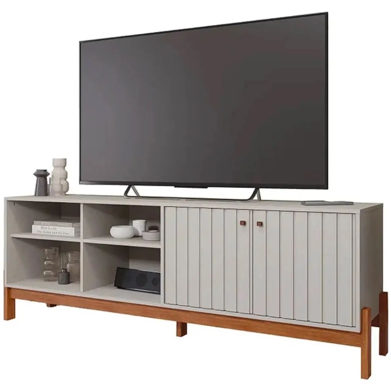 Rack Holanda 180cm para Tv Até 70 Polegadas Ripado 2 Portas/ pronta entrega  - Foto 4