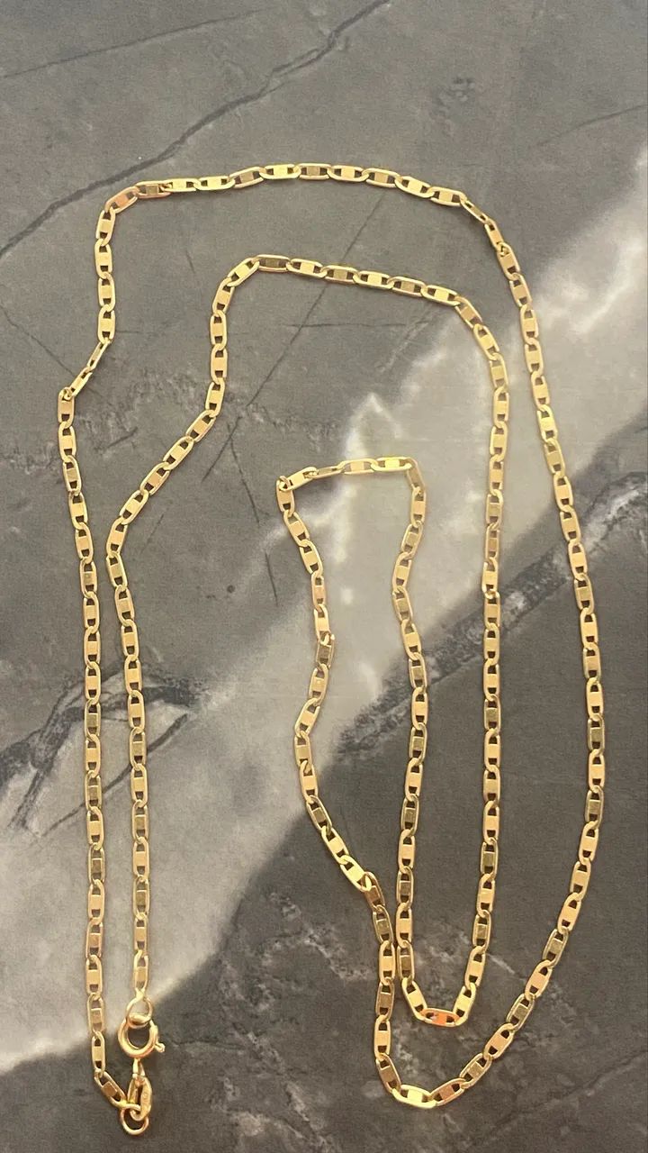 Cordão de ouro 18k piastrine