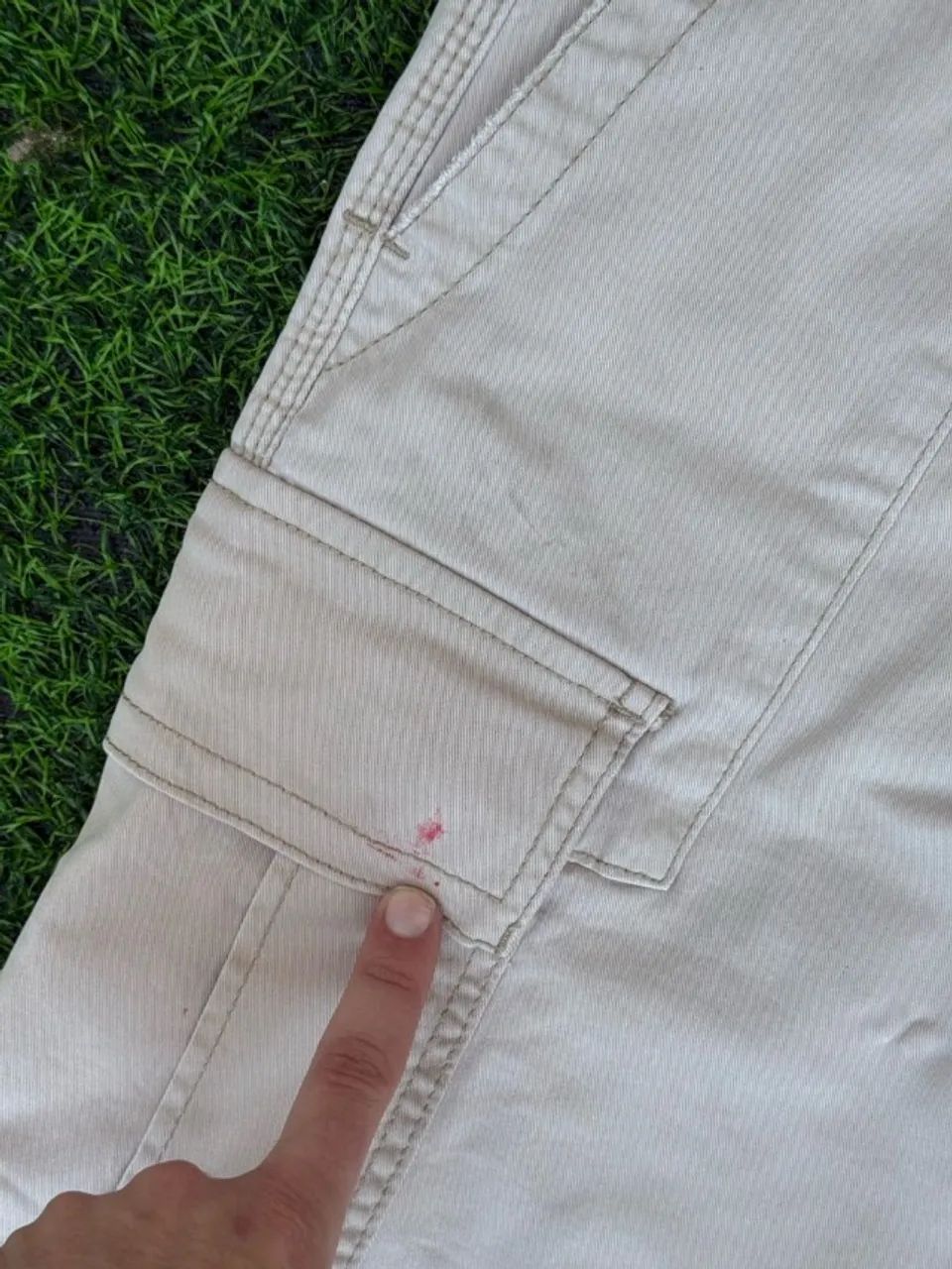 calça cargo zara bege - Foto 4