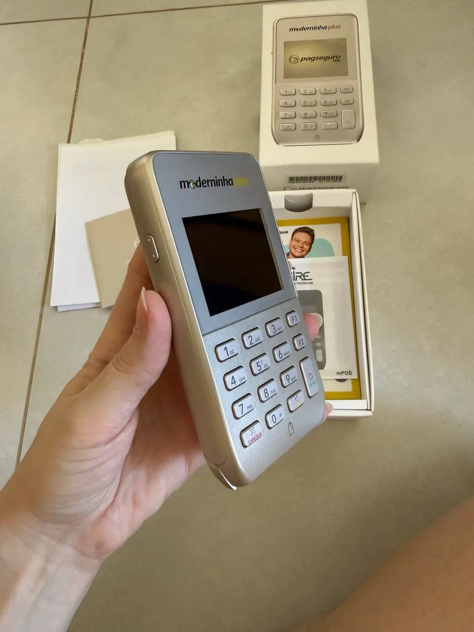Máquina de cartão Moderninha Plus