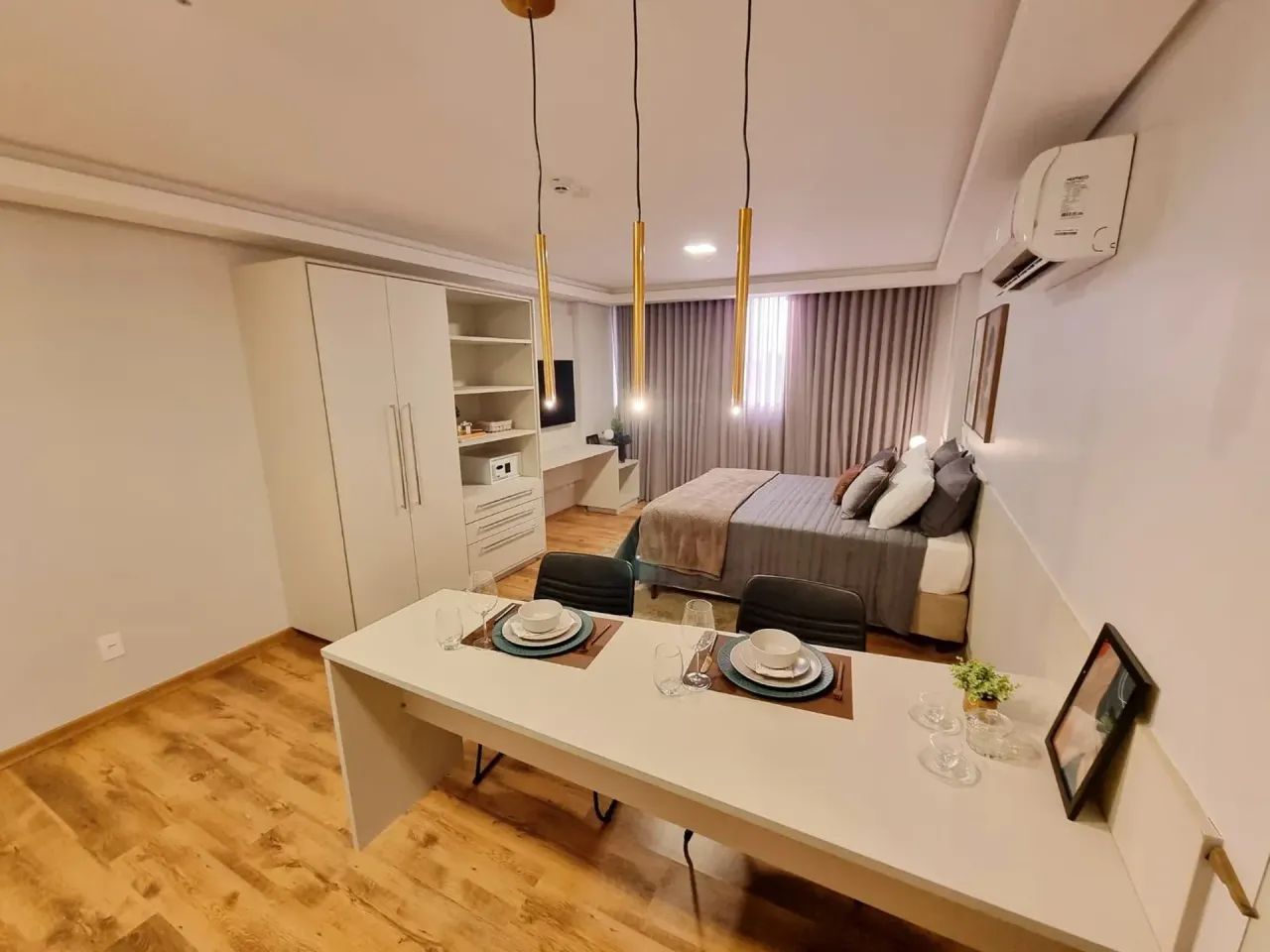 Flat Suíte Confortável com Cama Queen e Cozinha Americana - Foto 2