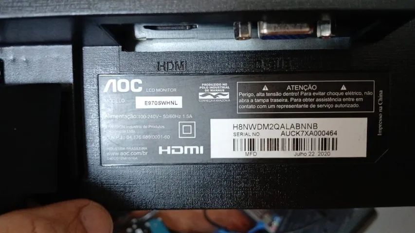 MONITOR 19 polegadas entrada HDMI e vga aceito cartão - Foto 4