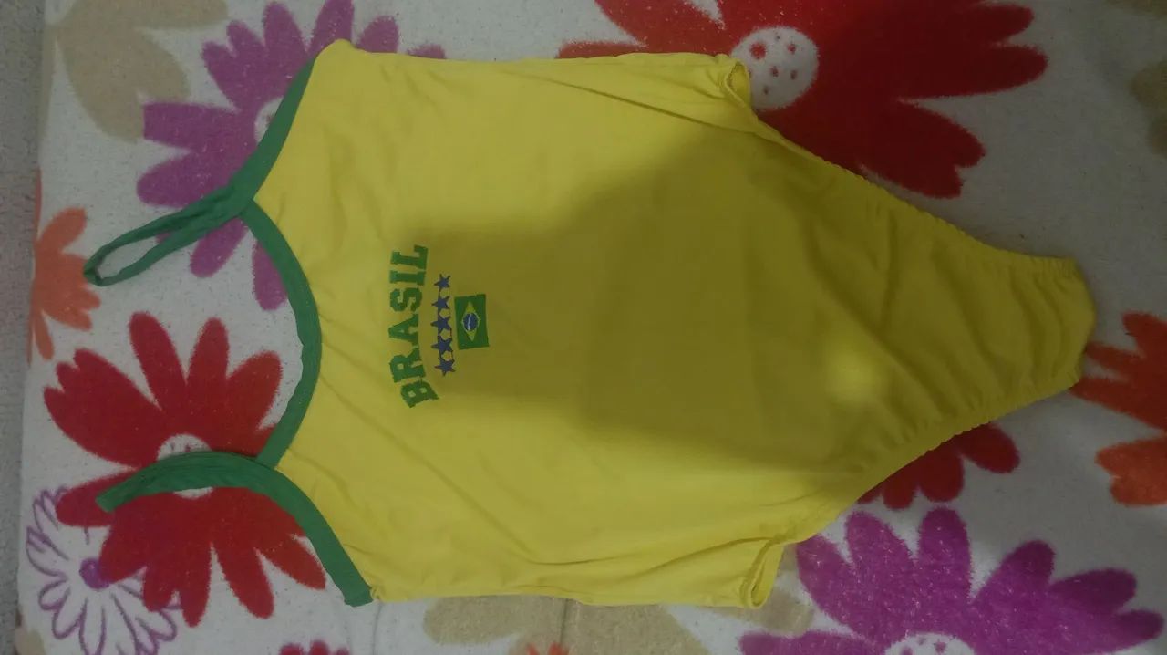 Body alcinha do Brasil amarelo