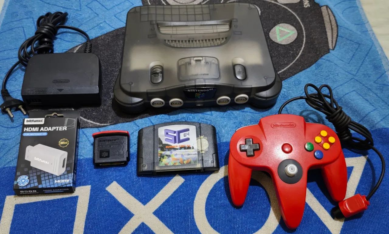 Nintendo 64 com expansion pack e carcaça nova 