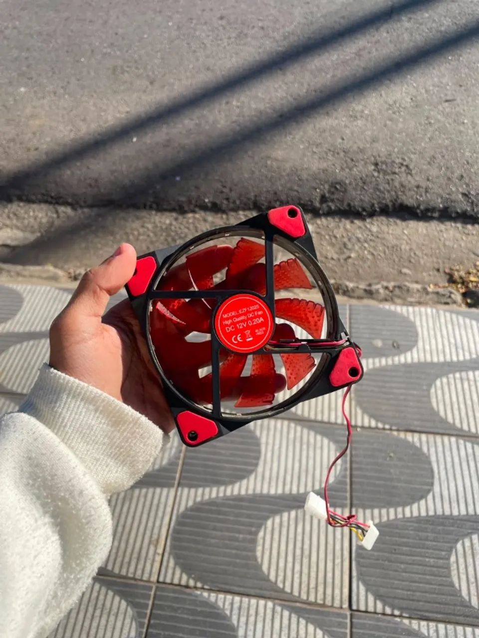 Fan 120mm Vermelha LED - Foto 4