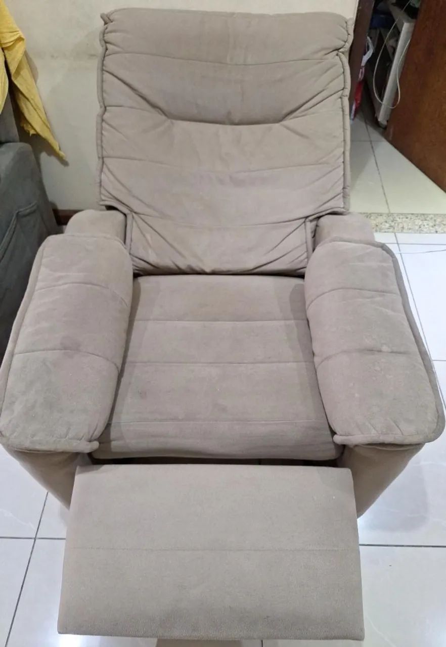  poltrona do papai/reclinável com apoio para os pés, - Foto 3