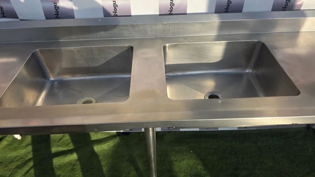 Pia industrial inox 2 cubas  - Foto 4