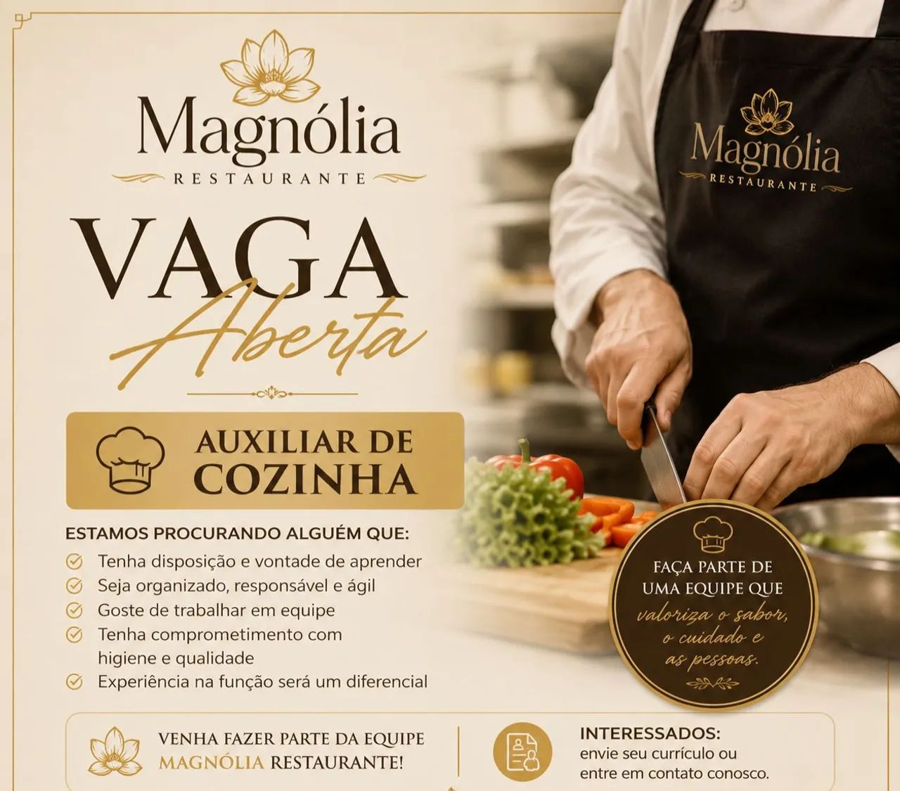 Auxiliar de cozinha 