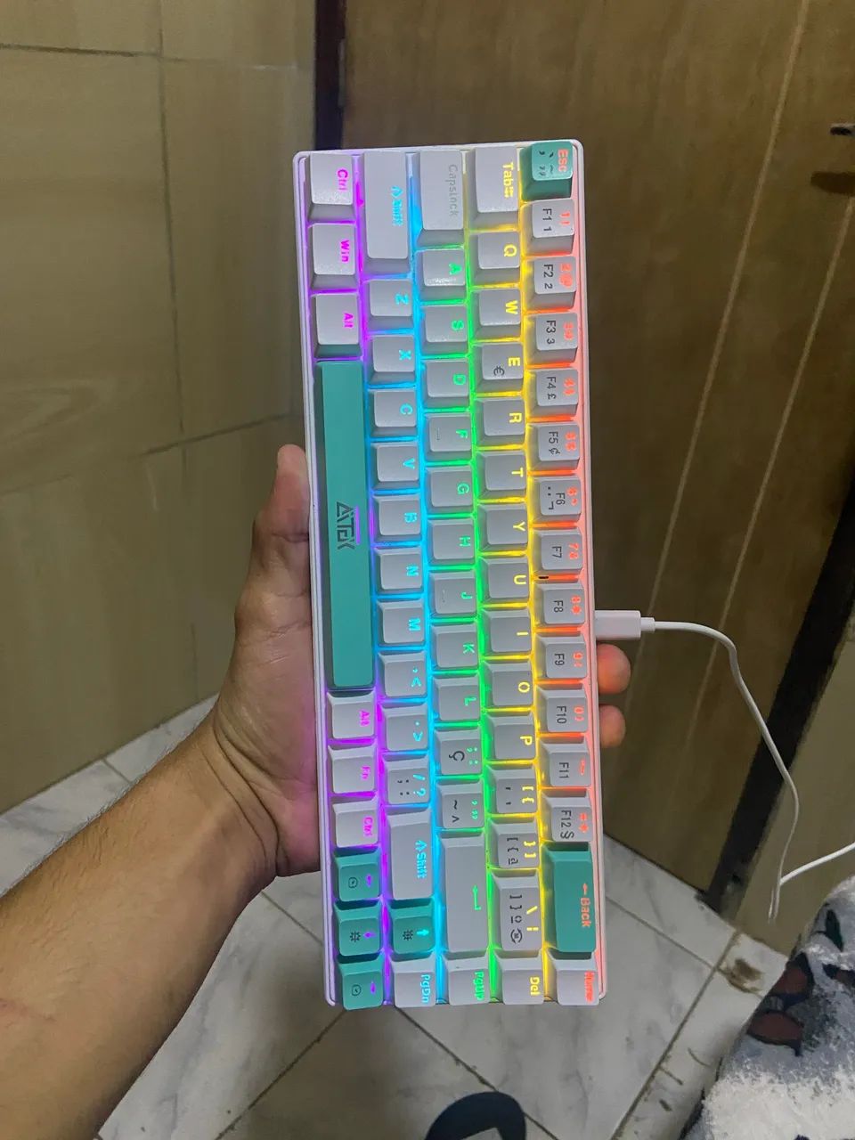 TECLADO MECÂNICO ATEK RGB - SWITCH MARROM - Foto 2