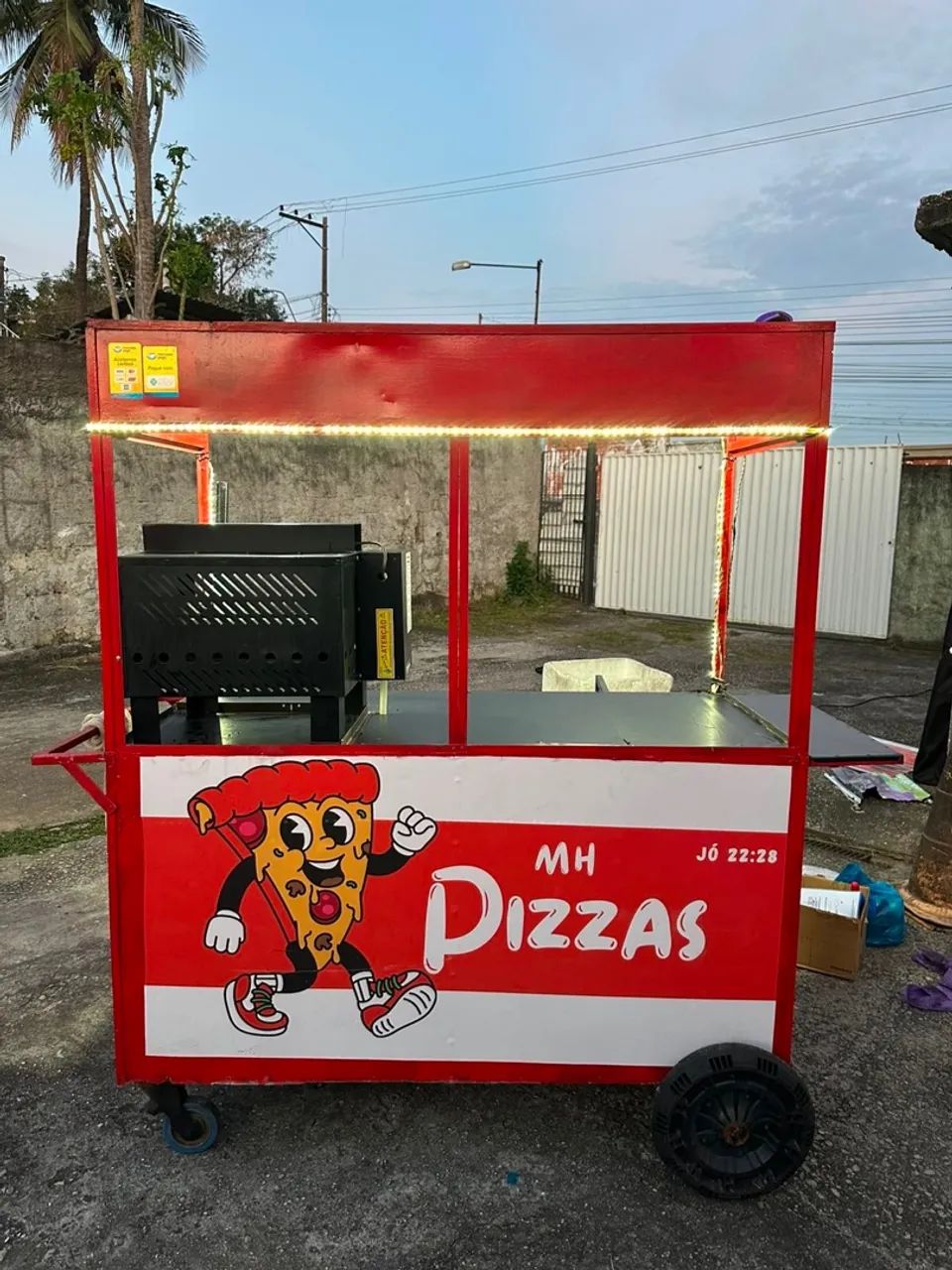 BARRACA DE PIZZA COMPLETA, PRONTA PARA USO ! ?