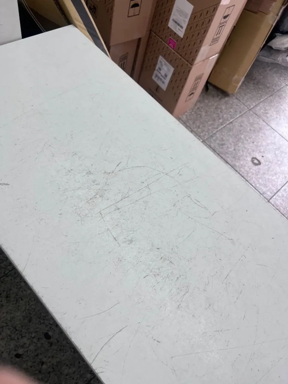 Mesa De Escritório Branca Usada - Foto 3