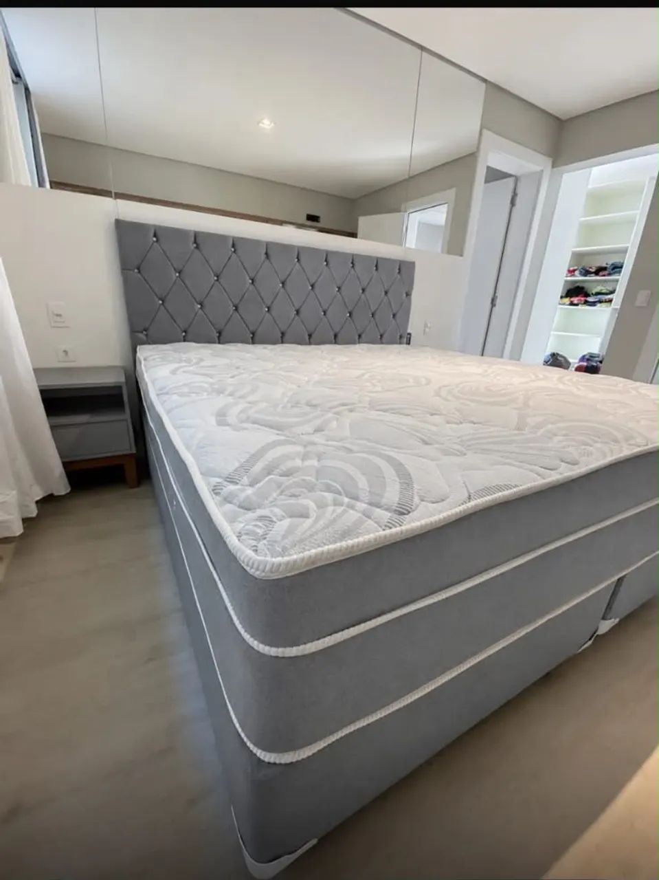  Colchão Magnetico king size com box e cabeceira por 5 mil 