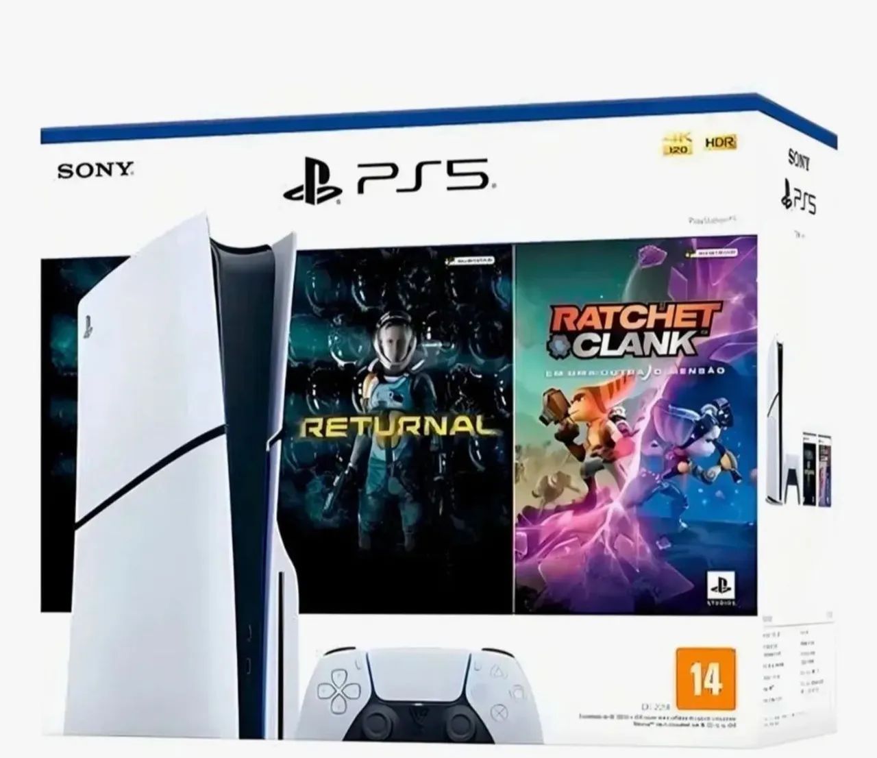 Vendo PS5 slim, com Caixa, cabos e 2 controles, controles e console em perfeito estado.