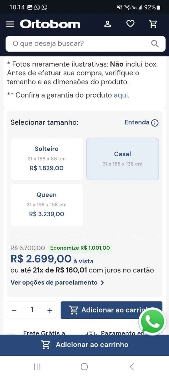 Colchão Ortobom Ortopédico Premium - Foto 2
