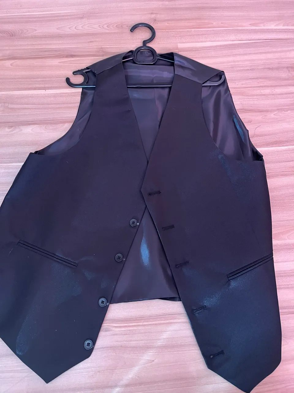 Colete Poliéster Preto Masculino 