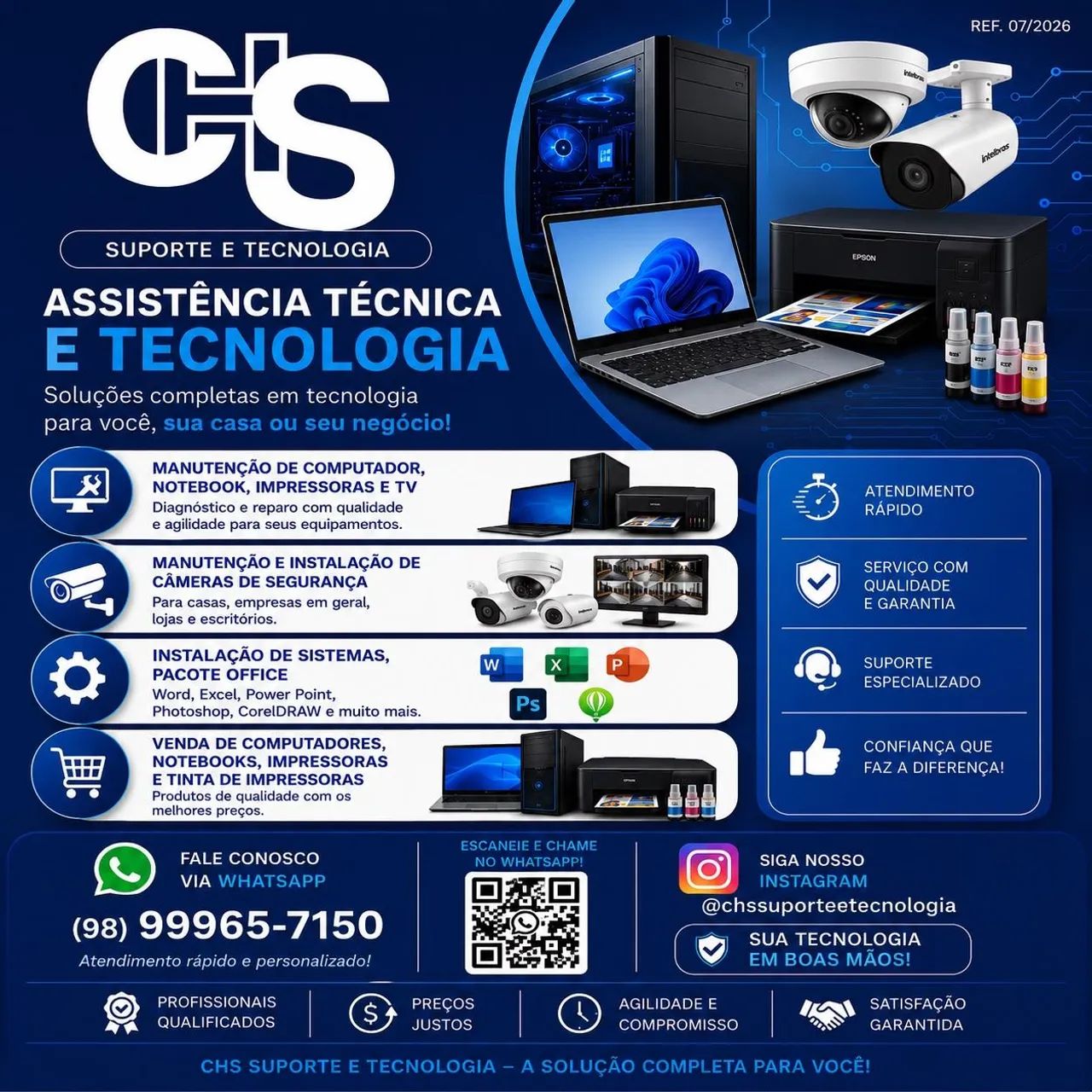 Assistência técnica de informática e câmeras