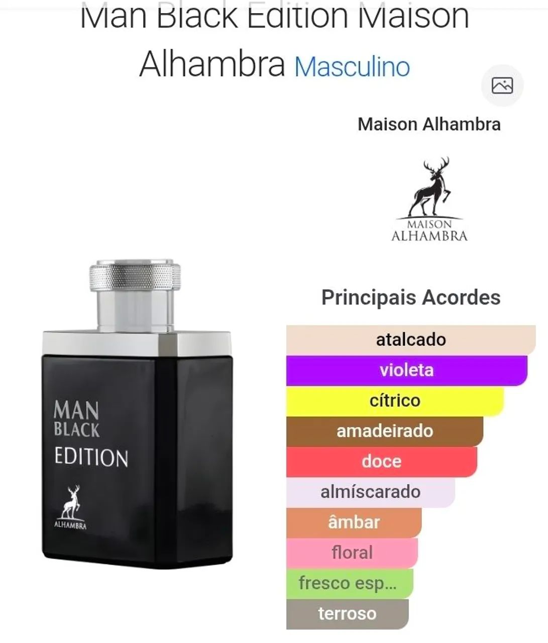 Perfume Árabe Man Black Edition 100ml  - Foto 3