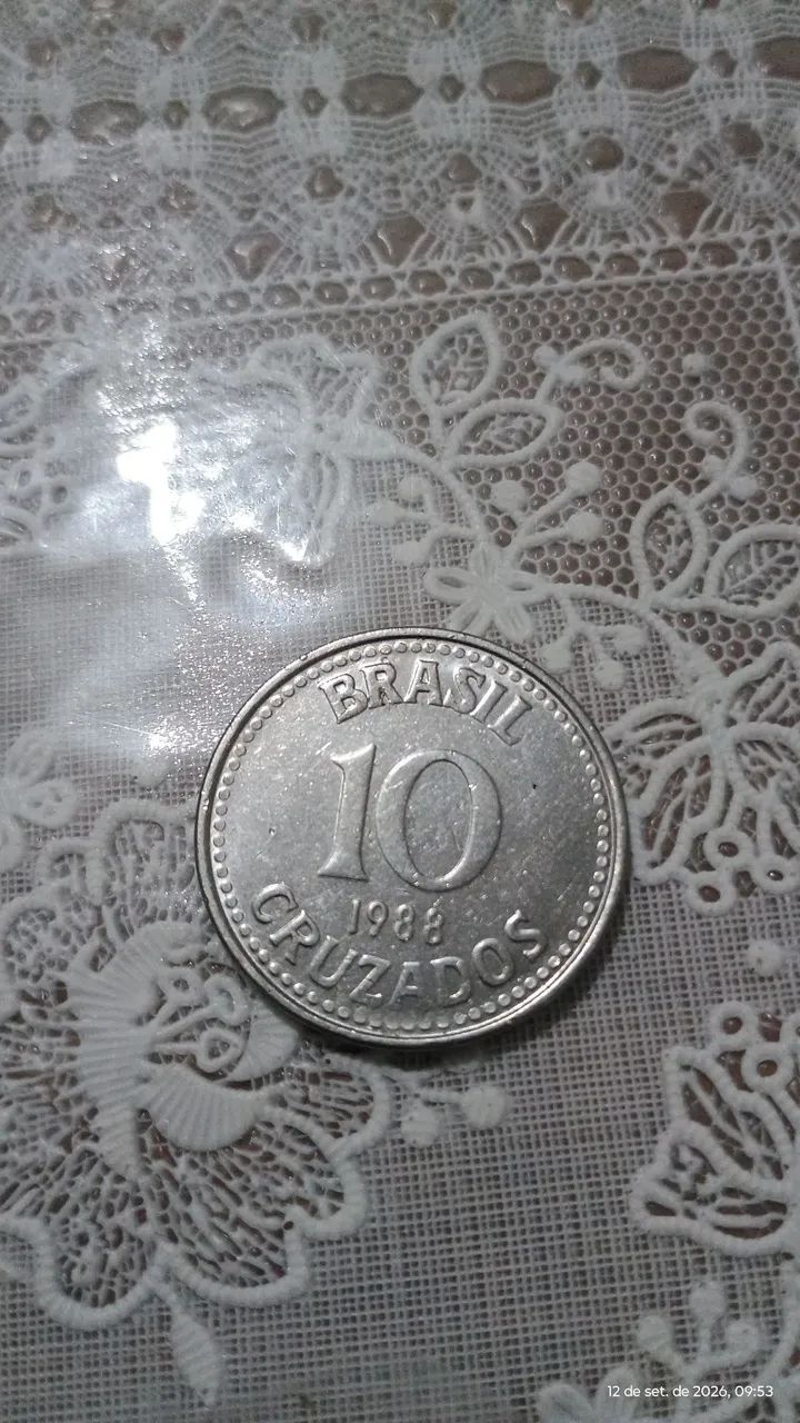 Moeda 10 Cruzados 1988 Brasil