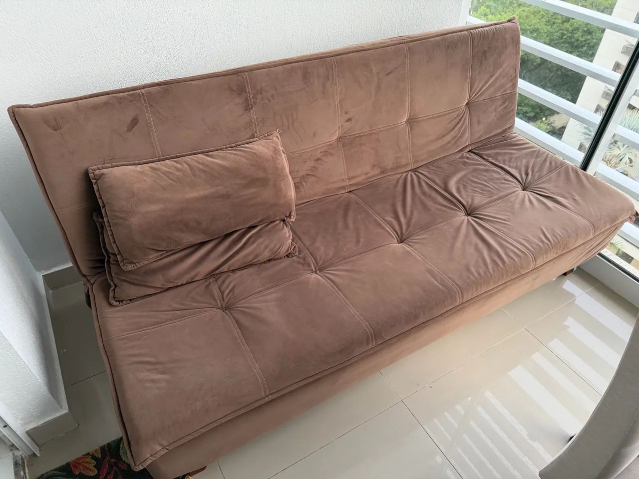 Sofá cama marrom - Foto 2