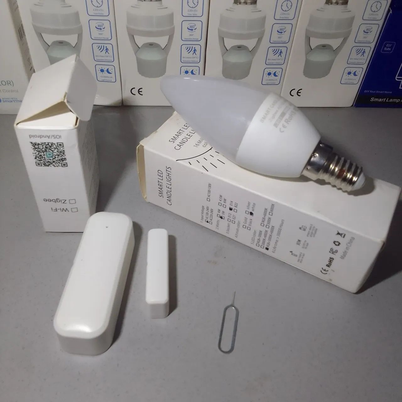 Lâmpada L55 + Sensor para portas e janelas Zigbee 