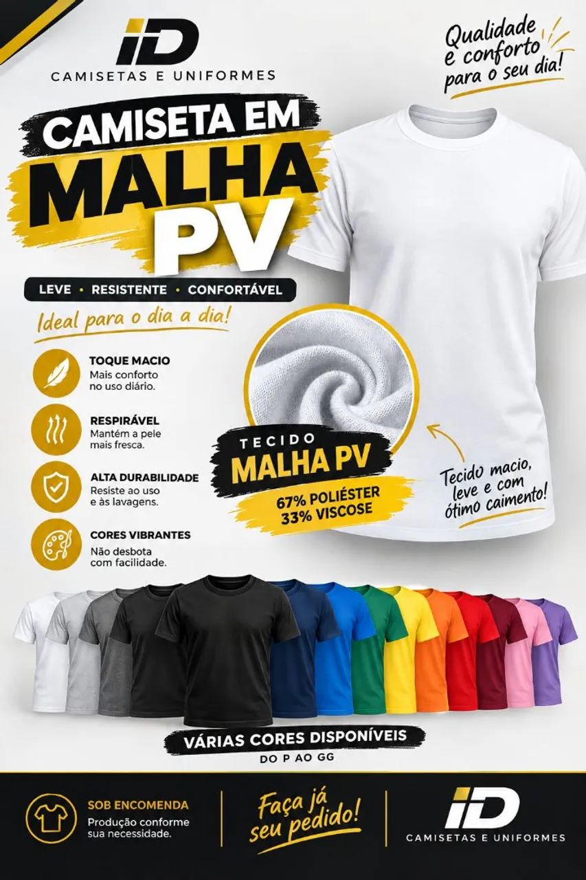 Uniformes e camisetas em malha pv - Foto 2