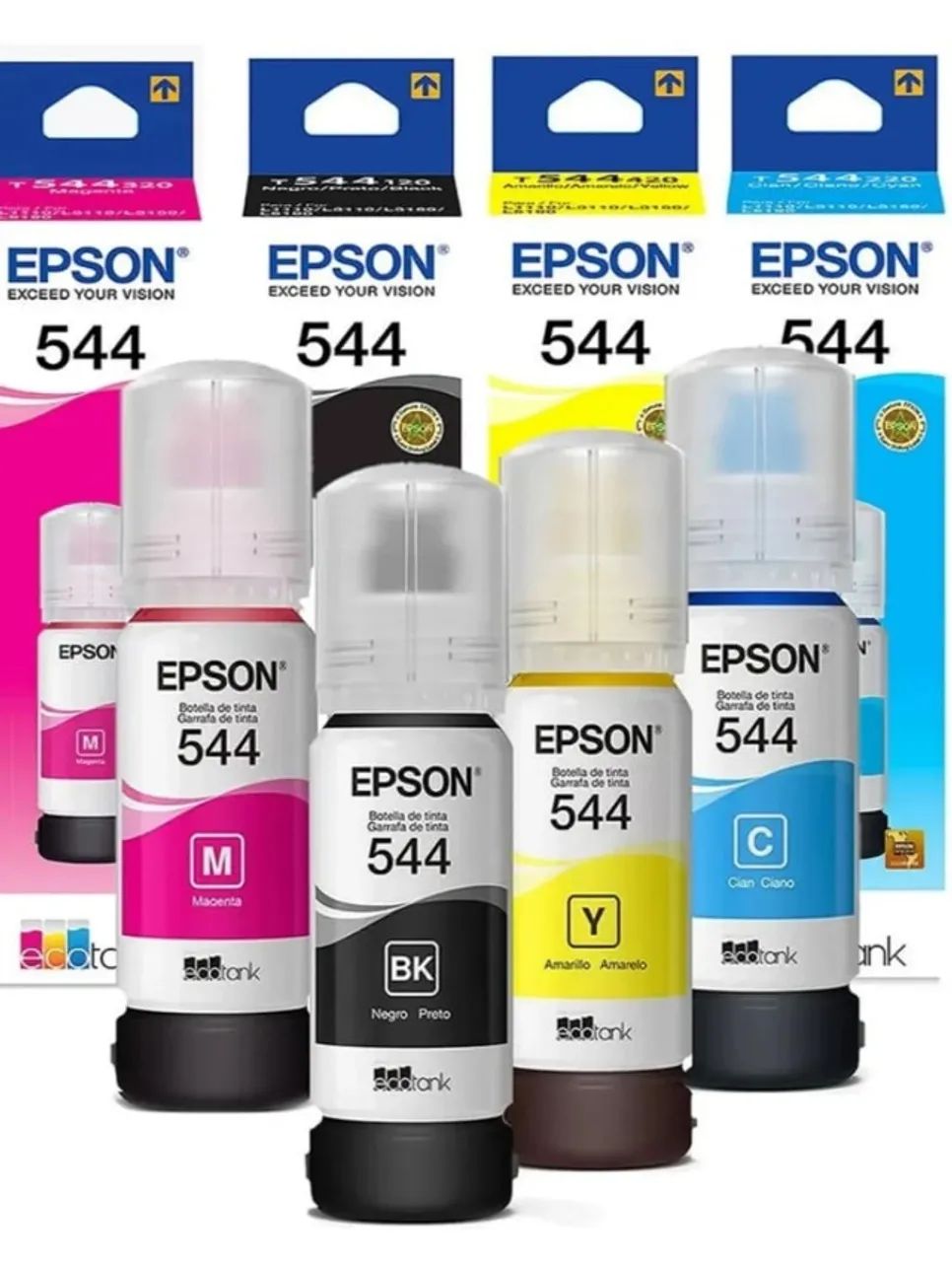 kit Tinta  Epson 544 65ML Para Impressora Tanque de Tinta - Foto 2