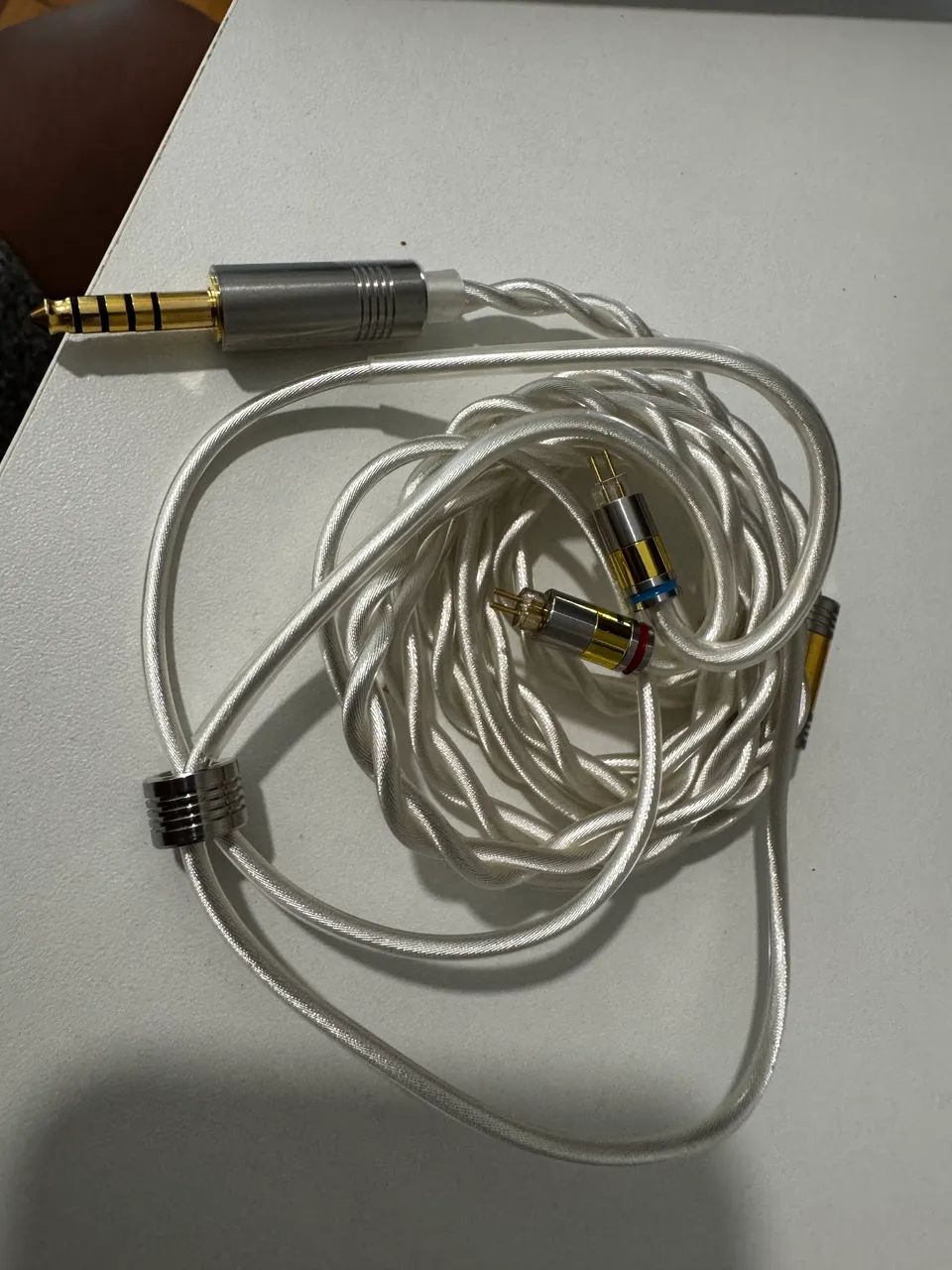 Thieaudio Hype 4 Branco - Impecável + Cabo NiceHCK Snowcat 4.4 Balanceado - Foto 5