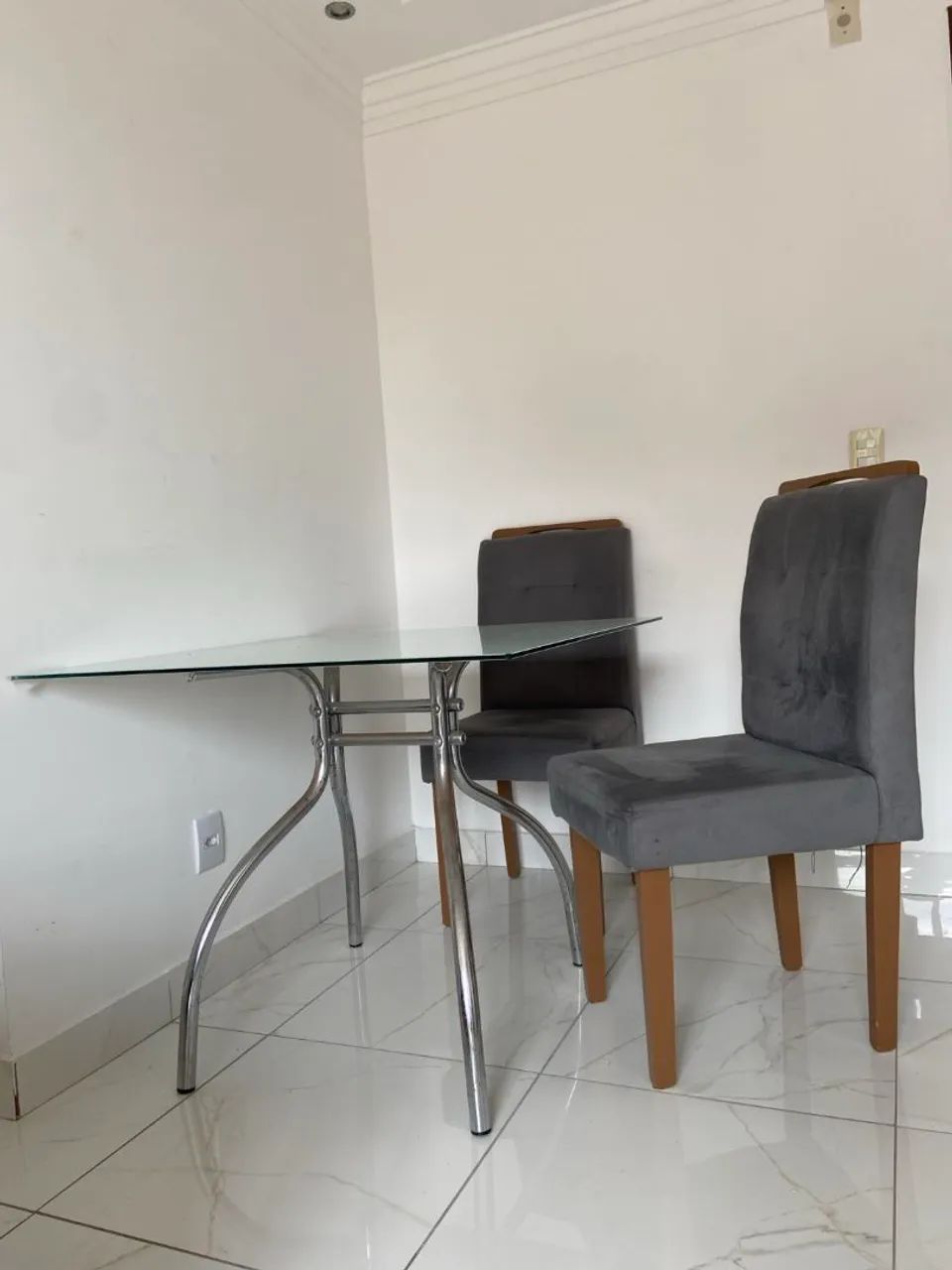Mesa com duas cadeiras quadrada 1x1m - Foto 3